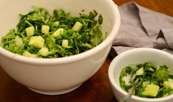 Arugula Cucumber Salad with Lemon Vinaigrette