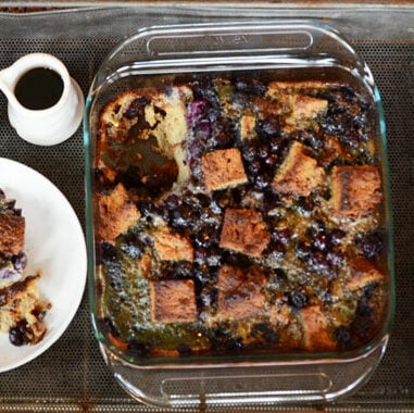 paleo blueberry french toast casserole