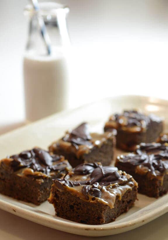 paleo caramel brownies