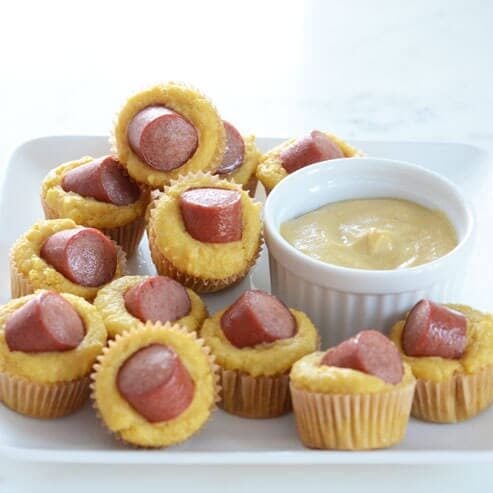 Keto Corn Dog Mini Muffins