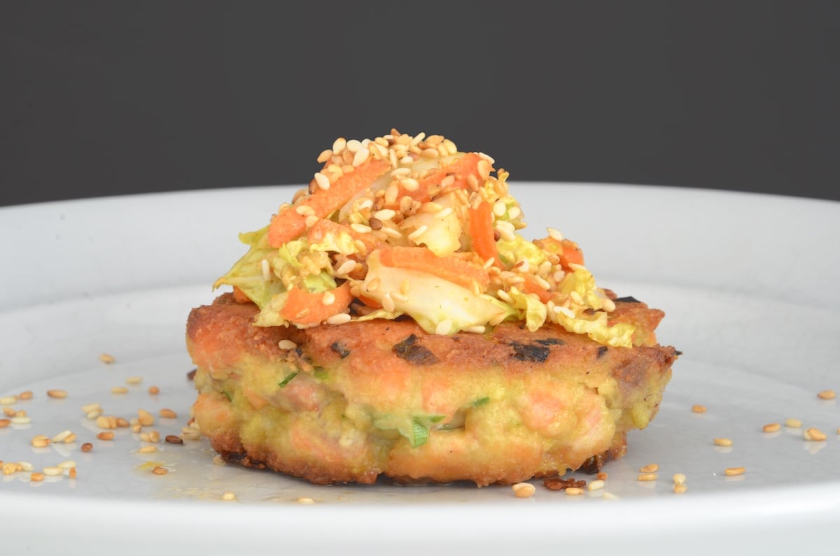 Wasabi Salmon Burgers paleo dinner recipe