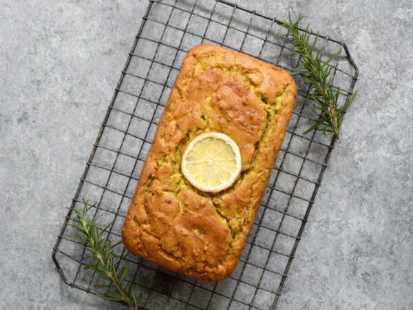 Low-Carb Lemon Rosemary Zucchini Bread