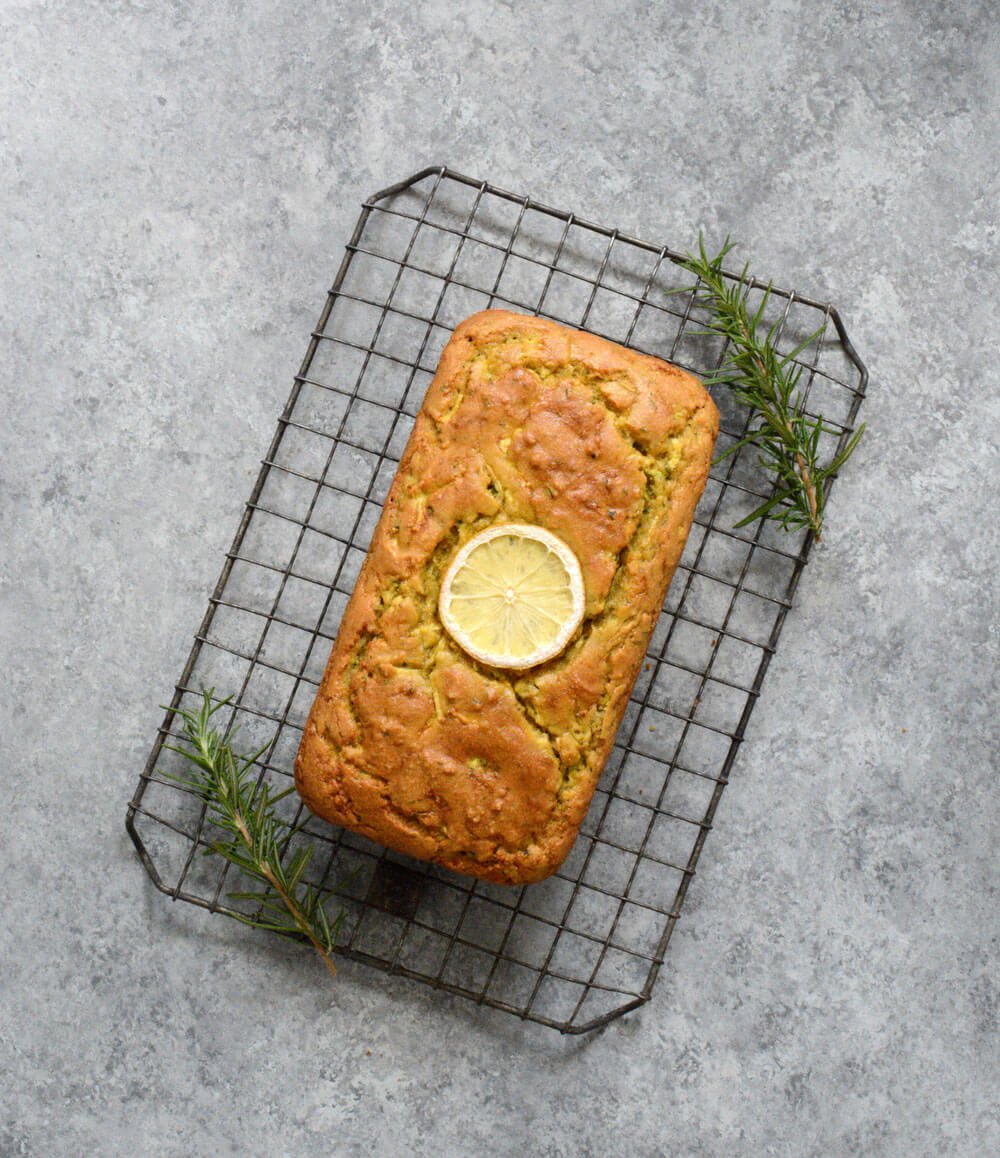 Low-Carb Lemon Rosemary Zucchini Bread