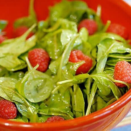 arugula salad with raspberry-vinaigrette-gluten-free-recipe