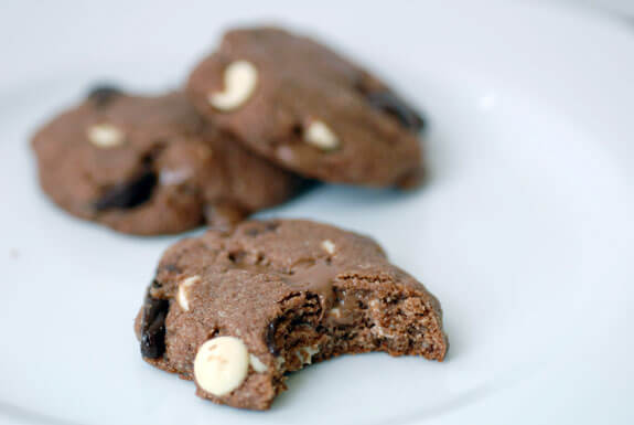 triple chocolate chip cookies